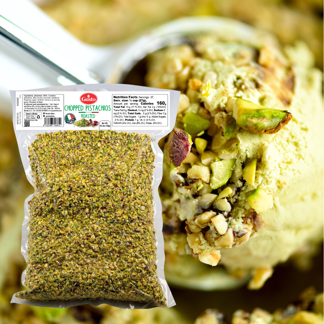 Gusto Etna, Pistachios Roasted Chopped, 2.2 lb (1 kg), Dry Roasted Unsalted Pistachio Crumbles