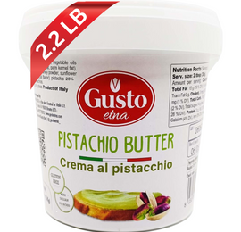 Gusto Etna, Pistachio Butter Cream, 2.2 lb (1 kg) Pistachio Cream in Bulk, Tub for Dubai Pistachio Chocolate Bars