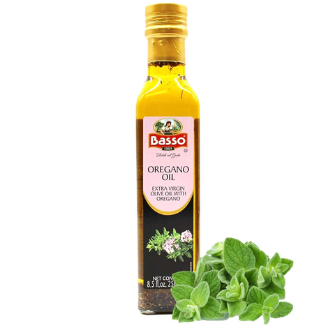 Basso 1904, Oregano Oil, Infused Extra Virgin Olive Oil, 8.5 Fl Oz Exp Date 07/18/2025