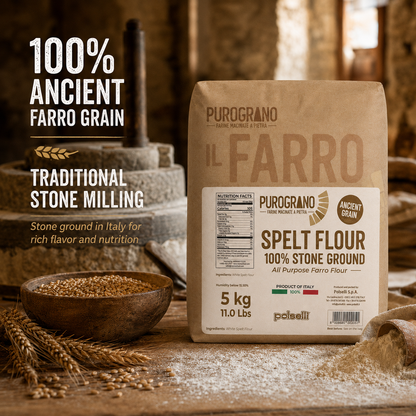 Milled in Italy for dependable handling, this spelt flour is built for everyday cooking, baking, and professional kitchens.