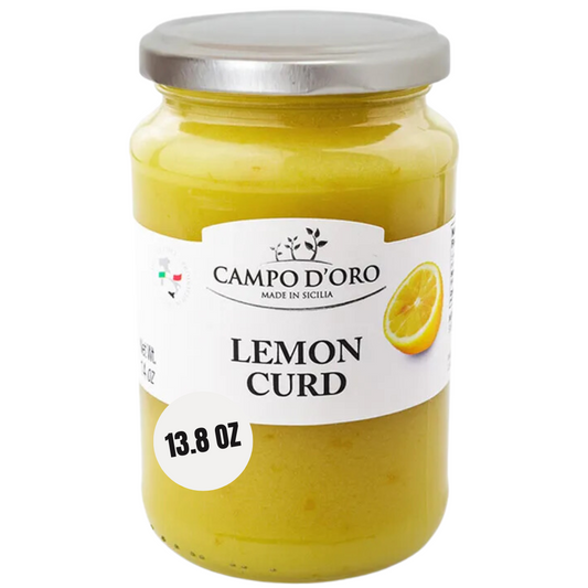Campo D'Oro Lemon Curd, 13.8 oz (390gr), Made with Sicilian Lemons in Italy