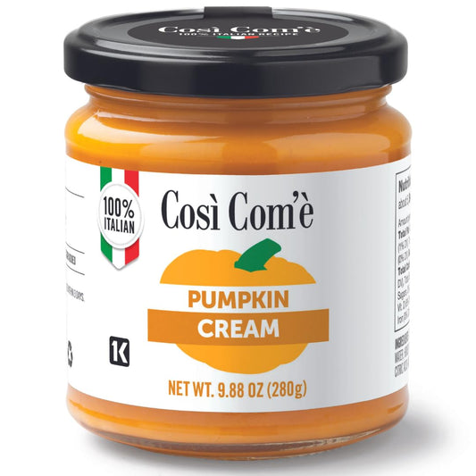 Jar of Cosi Comé Pumpkin Cream on a white background