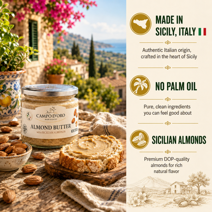 Campo D'Oro, Almond Butter Sweet Cream Spread 6.35 oz
