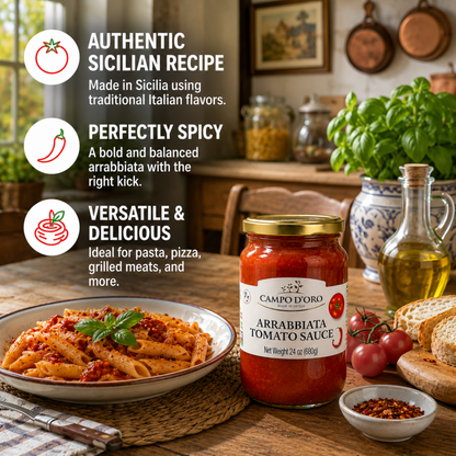 Campo D'Oro, Arrabiatta Tomato Sauce 24 oz