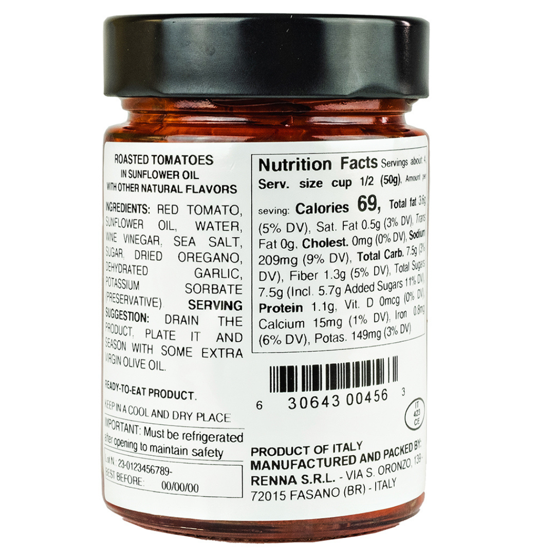 Renna, Fire Grill Roasted Tomatoes In preserved in oil, 10.58 oz