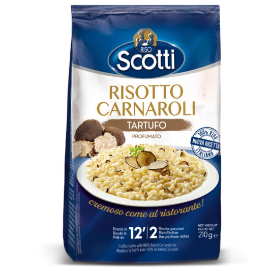 Pack of Riso Scotti Carnaroli truffle risotto 210g ready in 15 minutes authentic Italian gourmet risotto with truffle flavor