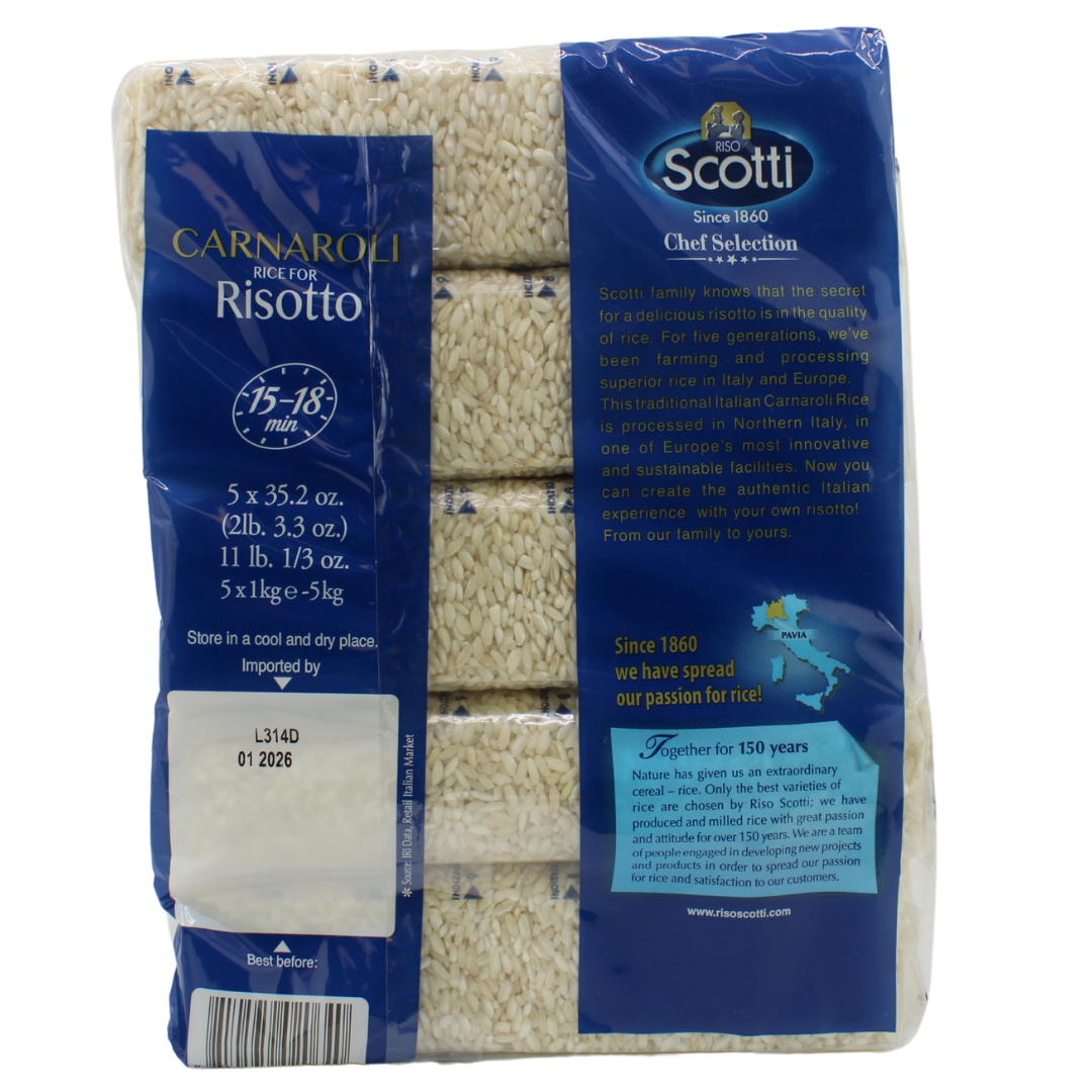 Riso Scotti Carnaroli Risotto Rice, 11 lbs (5x1 kg)