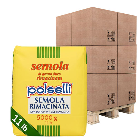 PALLET SPECIAL - Polselli, Semola Flour, Semolina di Grano Duro, 100 bags x 5 kg (11 lb)