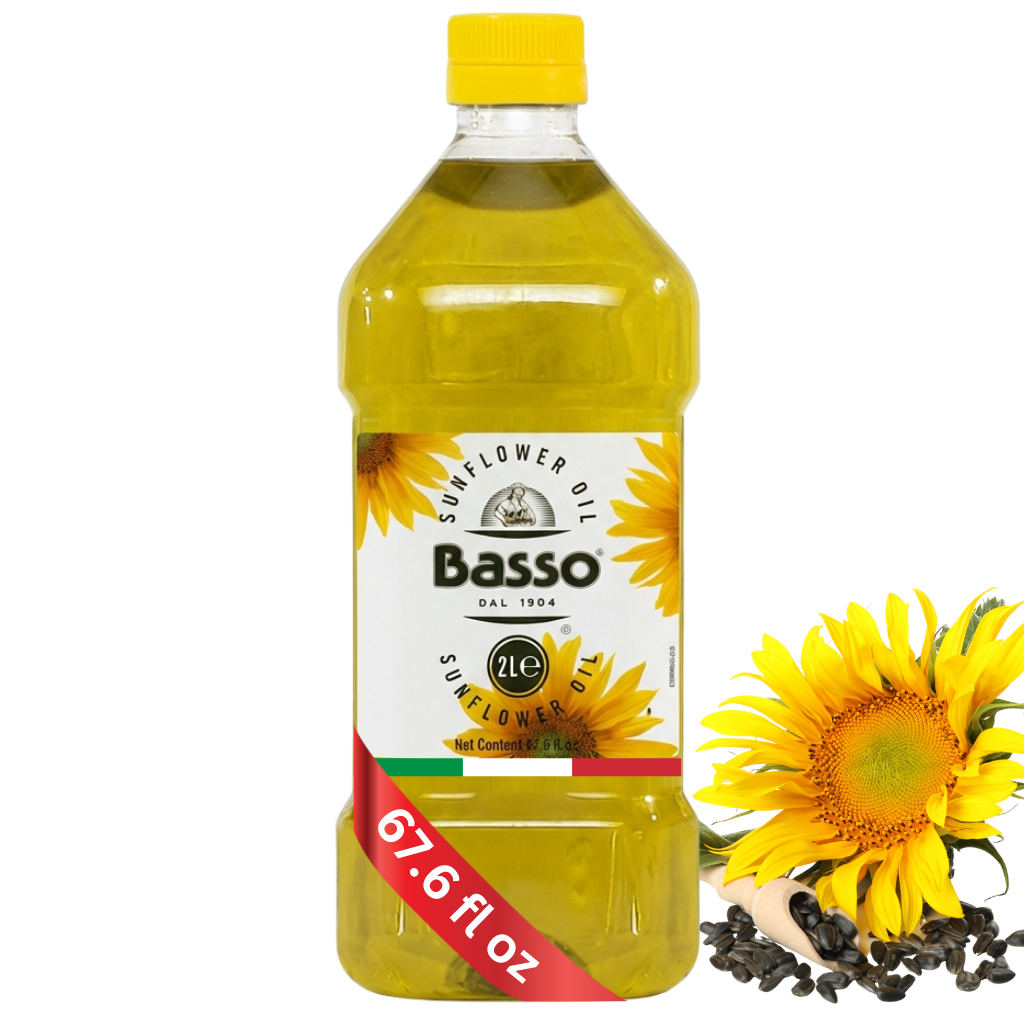 BASSO 1904 Sunflower Seed Oil, a premium, light-tasting cooking oil crafted in Italy