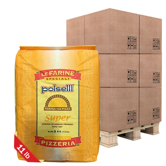 PALLET SPECIAL - Polselli, Super Tipo 00 Pizza Flour, 100 bags x 5 kg (11 lb)