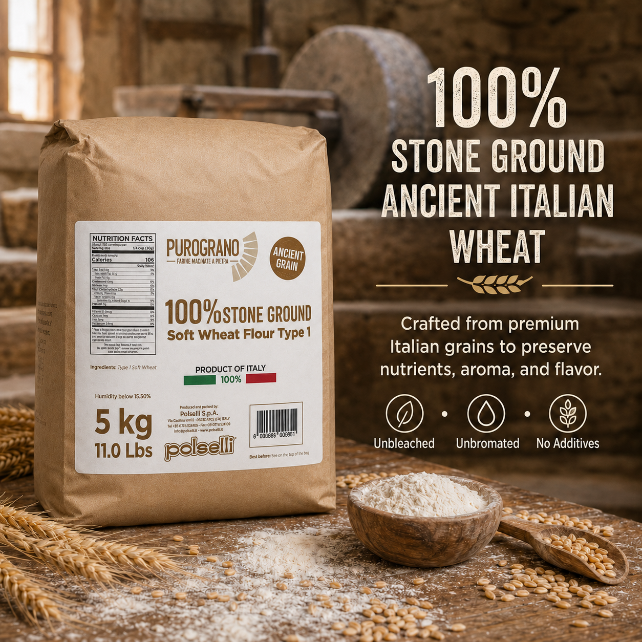 Italian-milled for consistent mixing, shaping, and baking performance, this Type 1 flour is ideal for both weekend pizza nights and professional kitchen workflows.