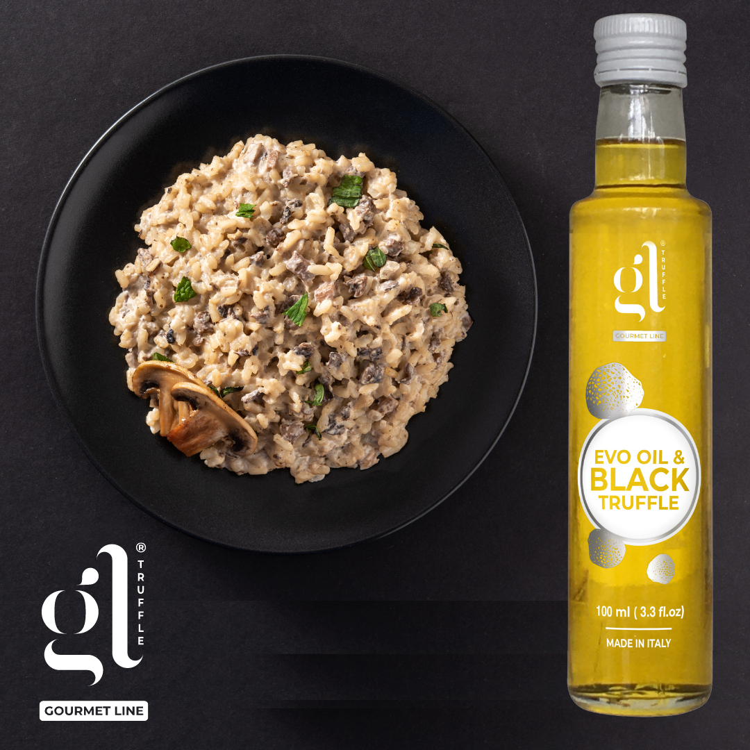 Premium blend - Crafted using the highest quality Extra Virgin Olive Oil and real black truffle slices for an authentic and luxurious taste.