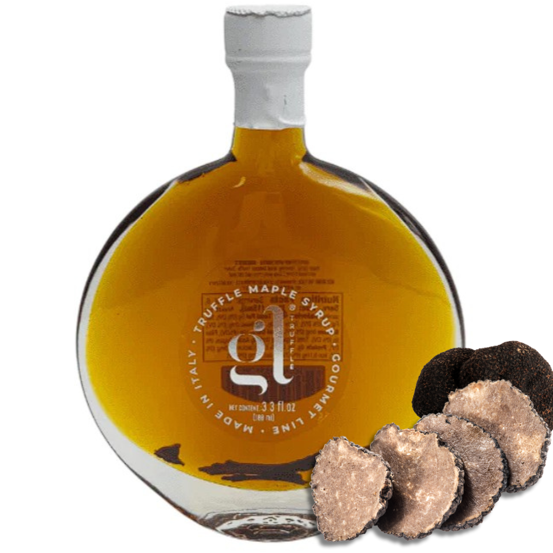GL Truffle Gourmet Line, Gourmet Truffle Maple Syrup 100 ml (3.4 oz), Pancakes, Flavor Cocktails, Wafles, Product of Italy