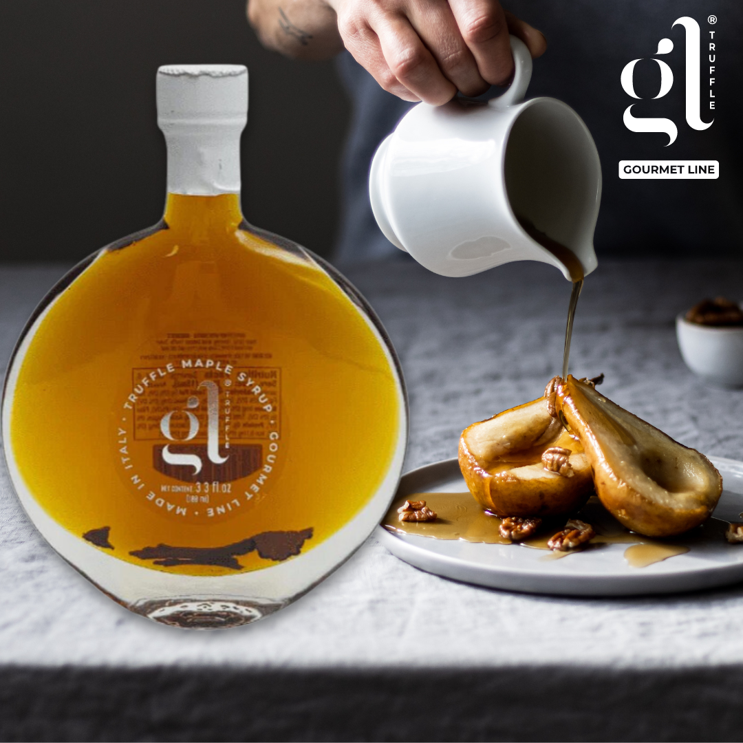GL Truffle Gourmet Line, Gourmet Truffle Maple Syrup 100 ml (3.4 oz), Pancakes, Flavor Cocktails, Wafles, Product of Italy