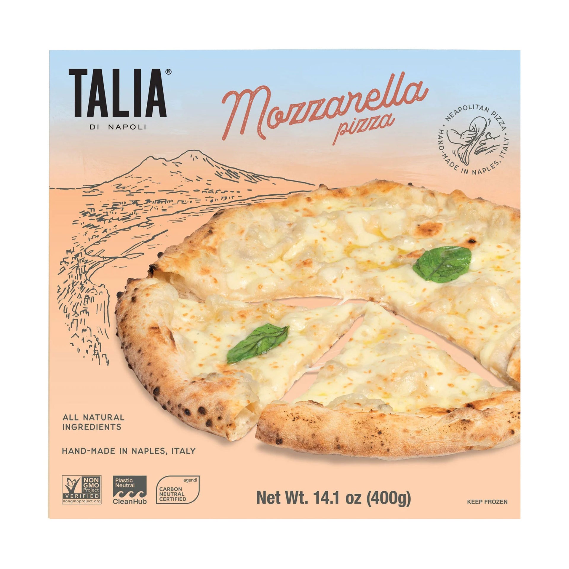PALLET SPECIAL: Talia di Napoli, 20 cases X 10 Pack, Frozen Neapolitan Pizza, Mozzarella, Product of Italy, 10 X Retail Box 14.1 oz