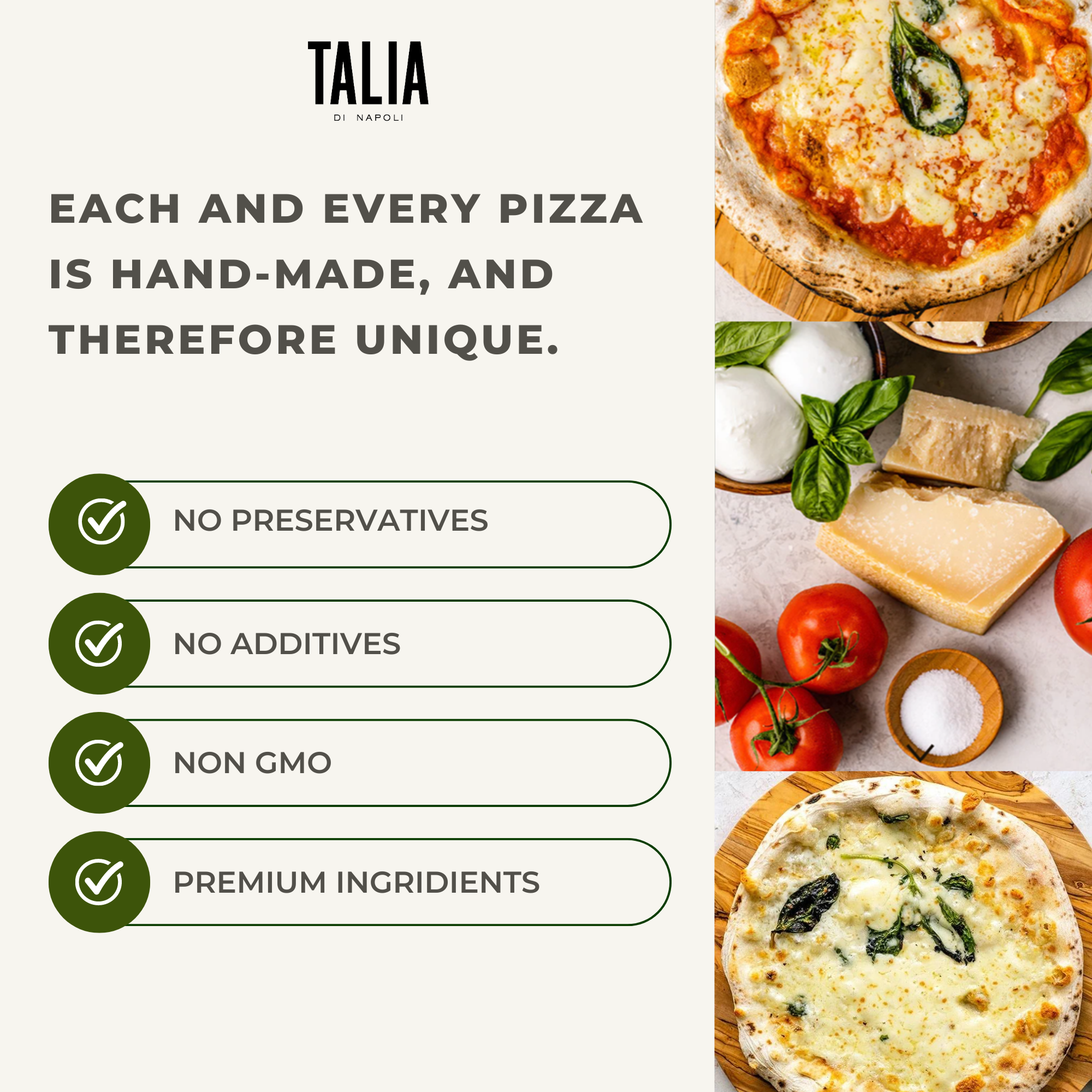 Talia di Napoli, 10 Pack, Frozen Neapolitan Pizza, Mozzarella, Product of Italy, 10 X 14.1 oz  Retail Box