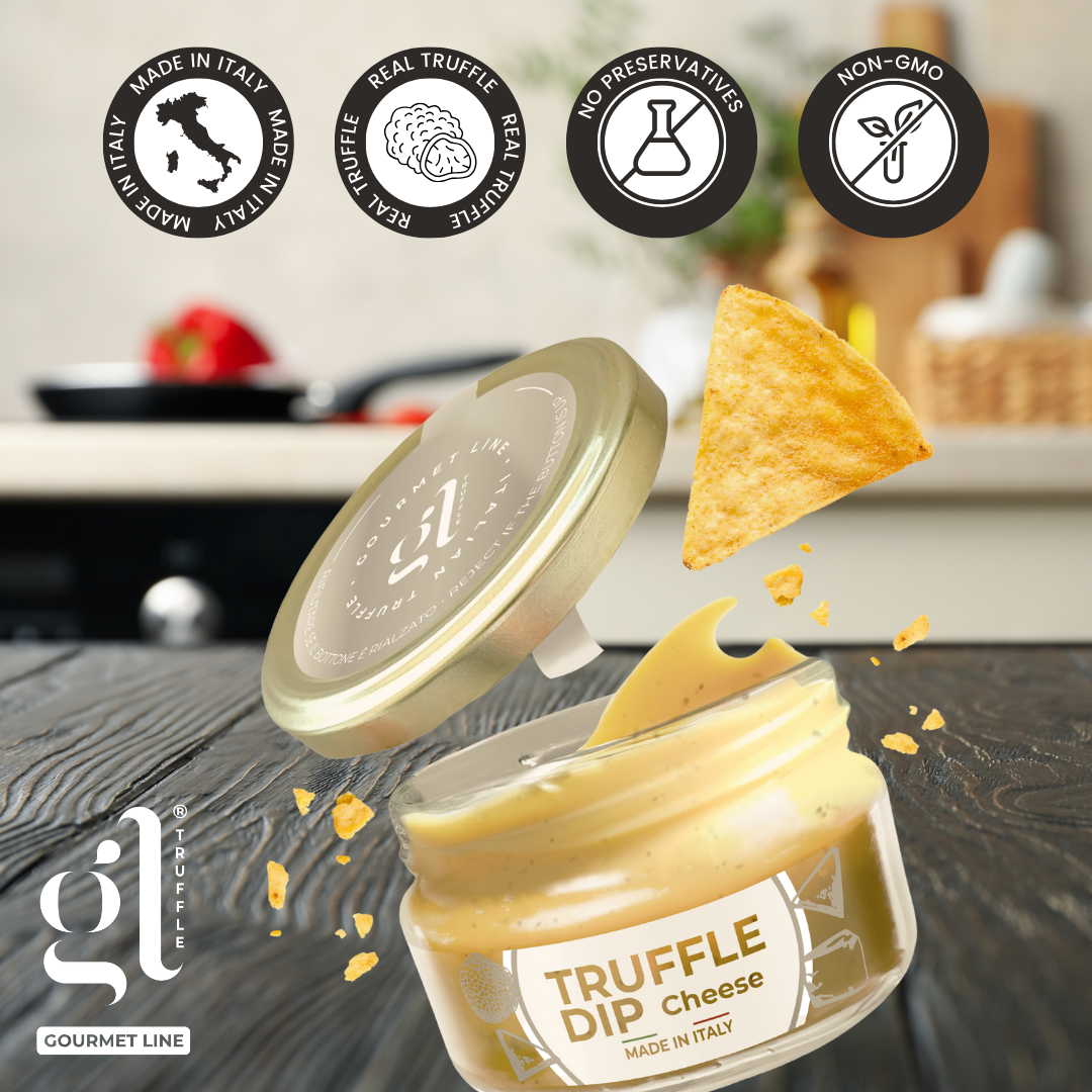 GL Truffle & Cheese Dip, 7 oz, Spreadable Gourmet Truffle & Cheese, Made in Italy