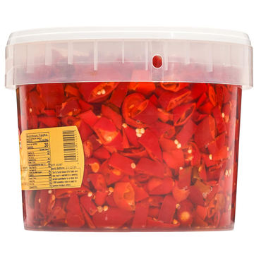 TuttoCalabria Sliced Calabrian Chili Peppers BULK Tub, 98 oz