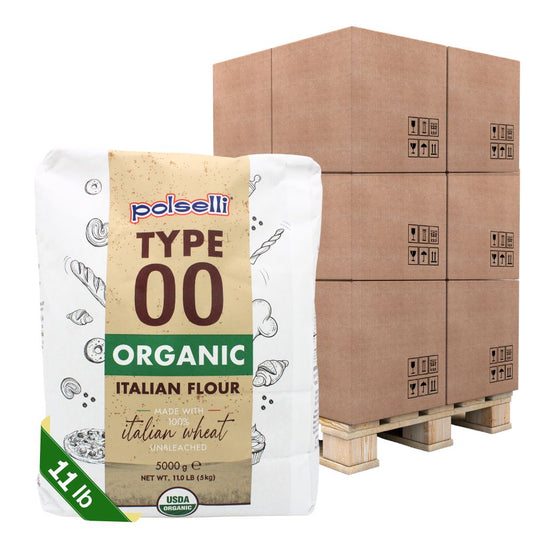 PALLET SPECIAL - Polselli, Organic Tipo 00 Italian Flour – 100 bags x 5 kg (11 lb)