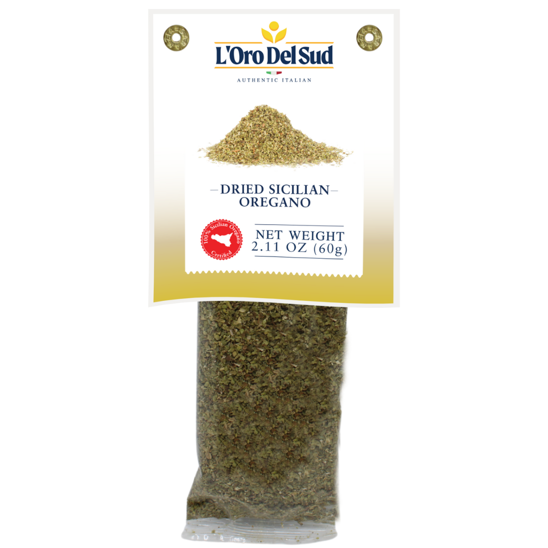 L'Oro Del Sud, Sicilian Oregano Dried, 2.11 oz (60 g), Seasoning, Herbs, Ground Dried Oregano Leaves with intense aroma