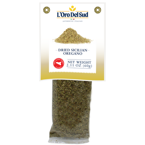 L'Oro Del Sud, Sicilian Oregano Dried, 2.11 oz (60 g), Seasoning, Herbs, Ground Dried Oregano Leaves with intense aroma