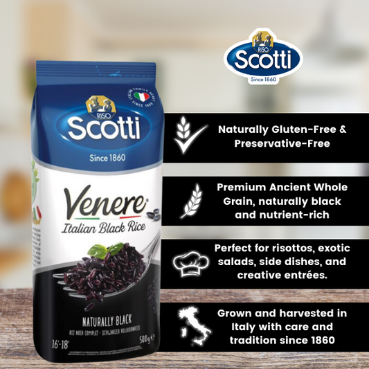 Riso Scotti Venere Black Italian Rice, 1.1 lb