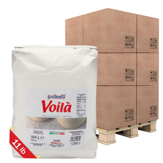 PALLET SPECIAL - Polselli Voila’ Spolvero "00" Flour – Working Table Flour,  100 bags x 5 kg (11 lb)
