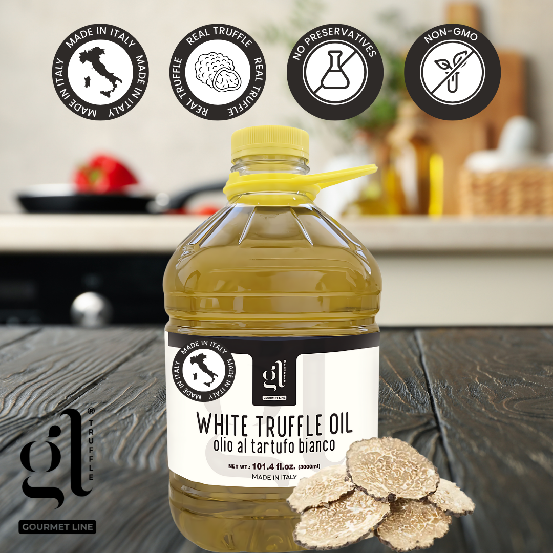 GL Truffle Gourmet Line, White Truffle Oil Bulk 3 liters (97 fl.oz)