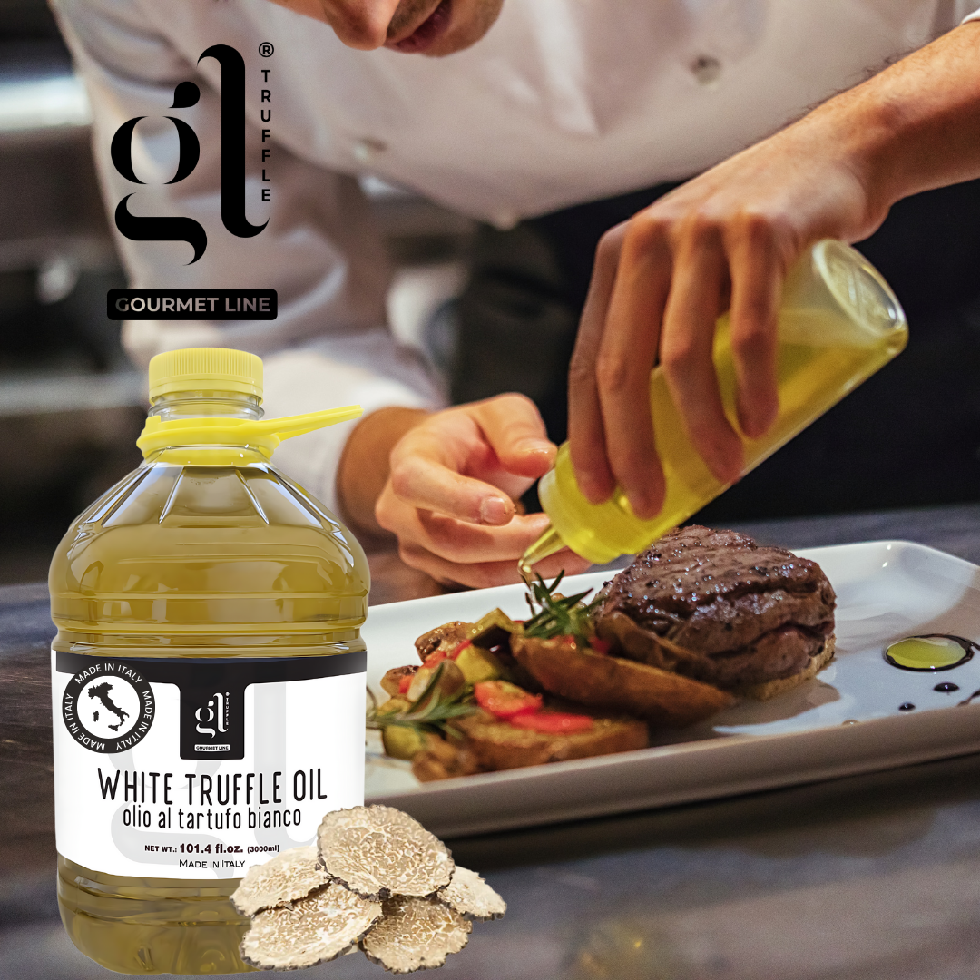 GL Truffle Gourmet Line, White Truffle Oil Bulk 3 liters (97 fl.oz)