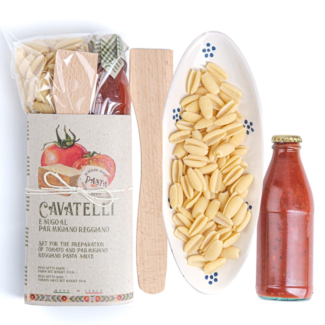Artigiani dei Sapori,  Artisan Pasta Gift Set Cavatelli Pasta with Parmigiano Reggiano D.O.P. Tomato sauce