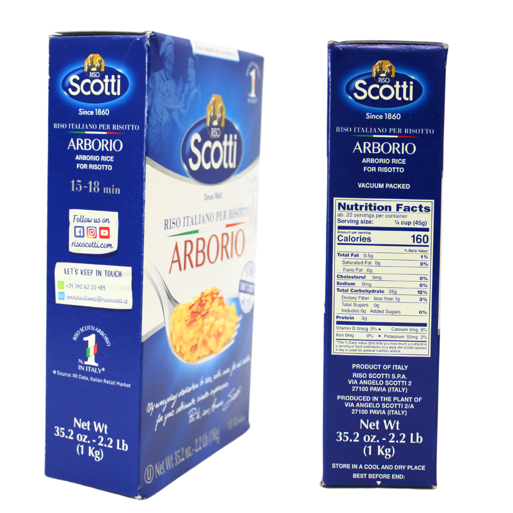 Riso Scotti Arborio Rice 2.2 lb (1 kg) – Wholesale Italian Food