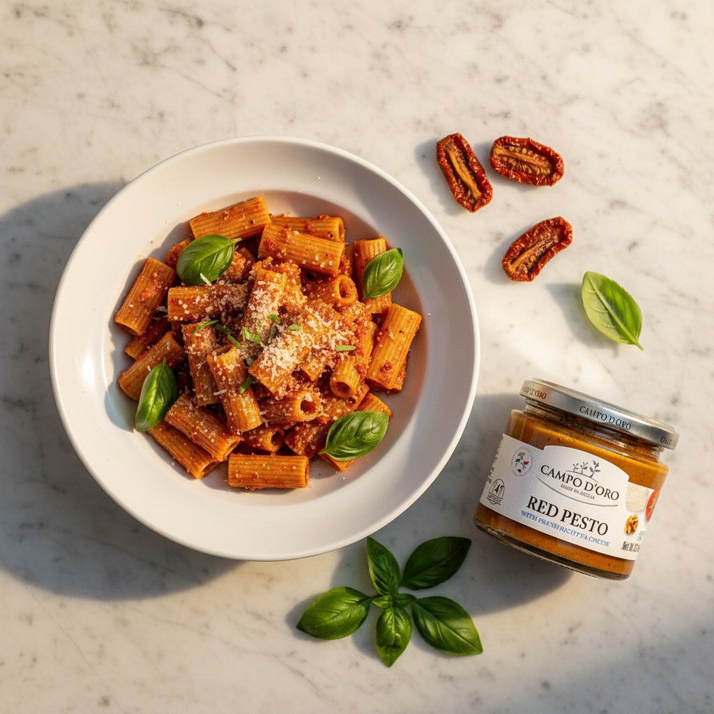 Campo D'Oro Red Pesto – Pasta Dish