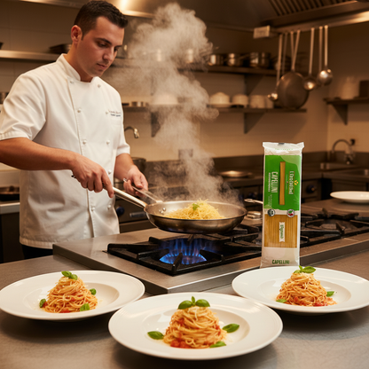 Chef Cooking in Restaurant Kitchen