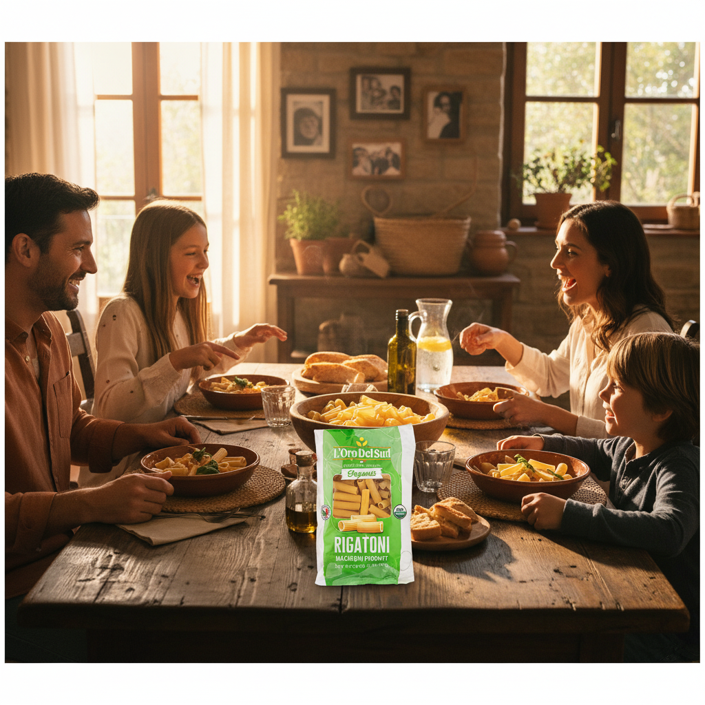 Family Eating Pasta