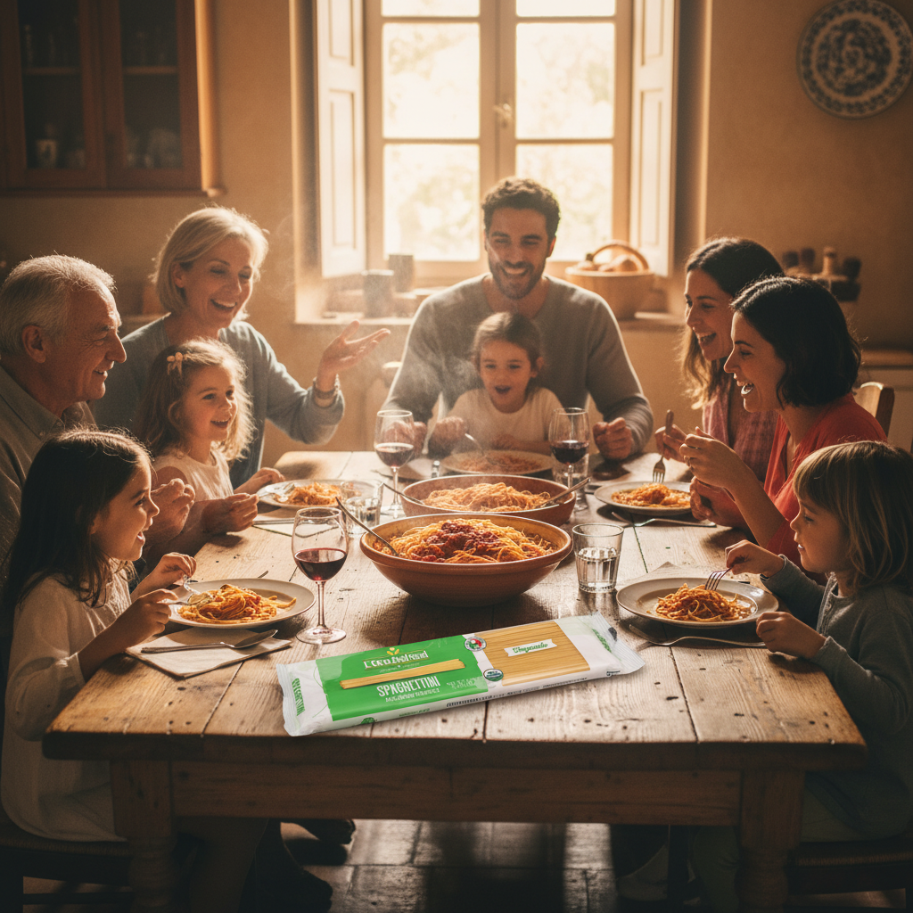 Family Eating Pasta