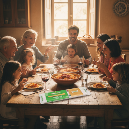 Family Eating Pasta