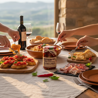 Family Italian Dinner Table