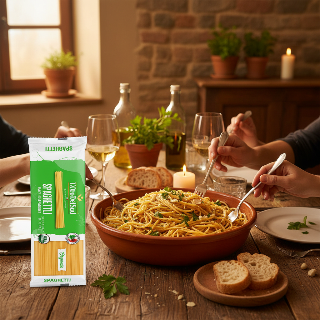 Family-style Italian meal