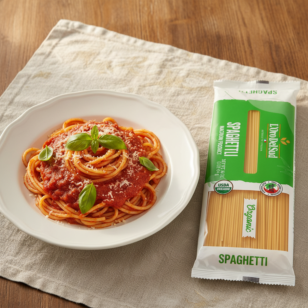 Finished pasta dish