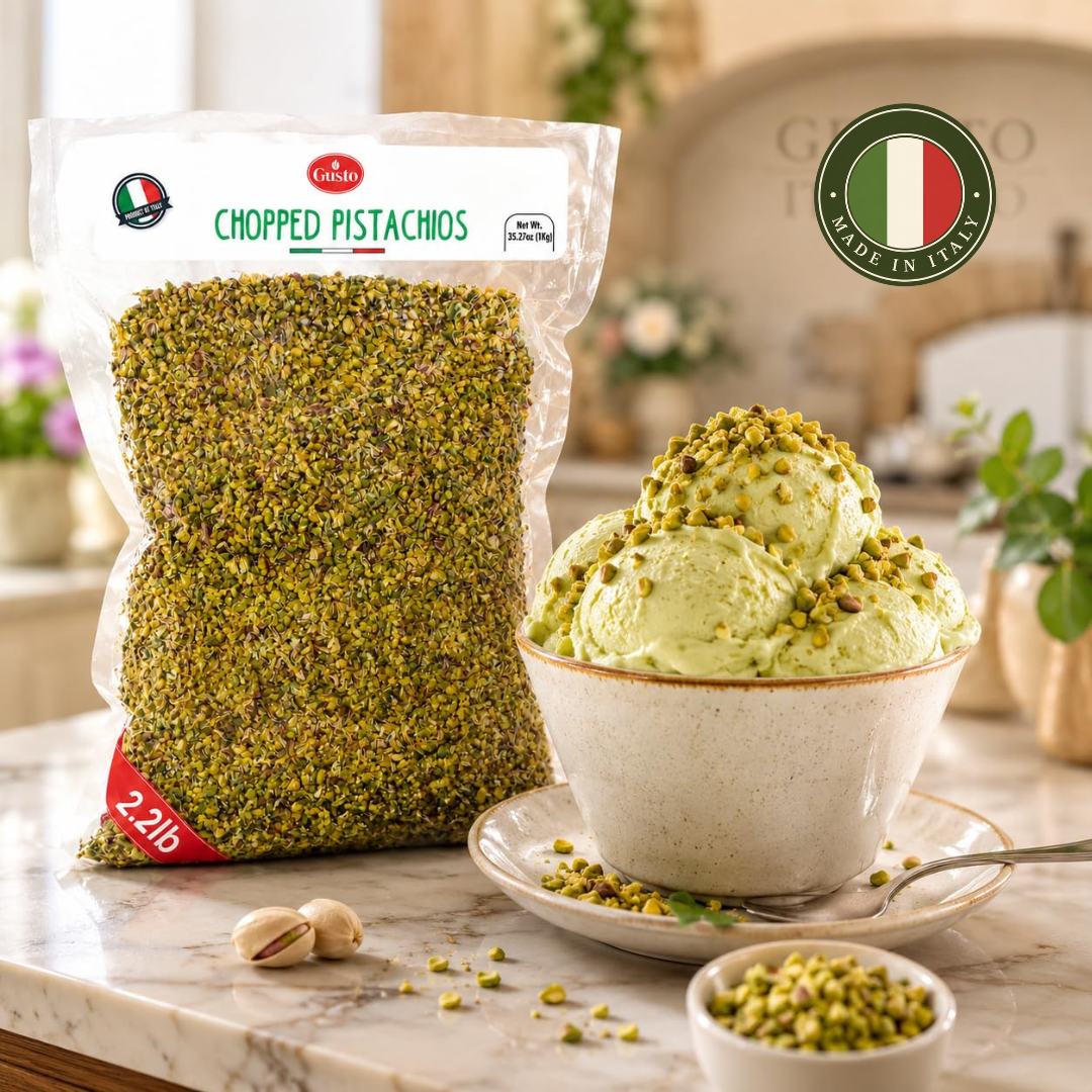 Gusto Etna Raw Chopped Pistachios – 1kg / 2.2 lb Bulk