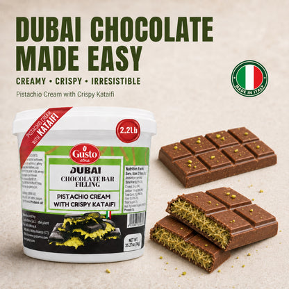 Gusto Etna Dubai Chocolate Pistachio Filling – 30% Pistachio, 2.2 lb