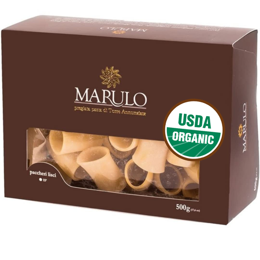Marulo Organic Paccheri Homemade Artisan Pasta is a Gourmet Bronze Cut Pasta