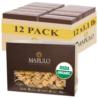 Marulo, Organic Fusilloni Pasta Bronze Die Cut Artisan, Italian Pasta,100% Durum Semolina