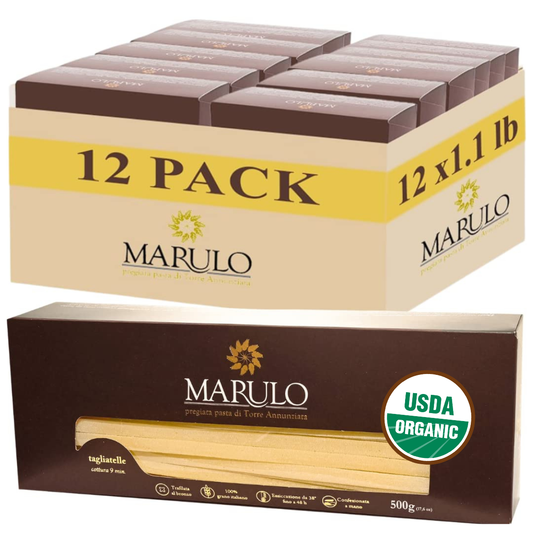 Marulo, Organic Tagliatelle, Italian Pasta Bronze Die Cut, Artisan Pasta