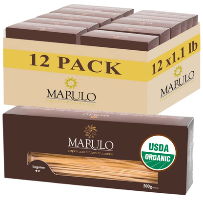 Marulo, Organic Linguine, Italian Pasta Bronze Die Cut Pasta