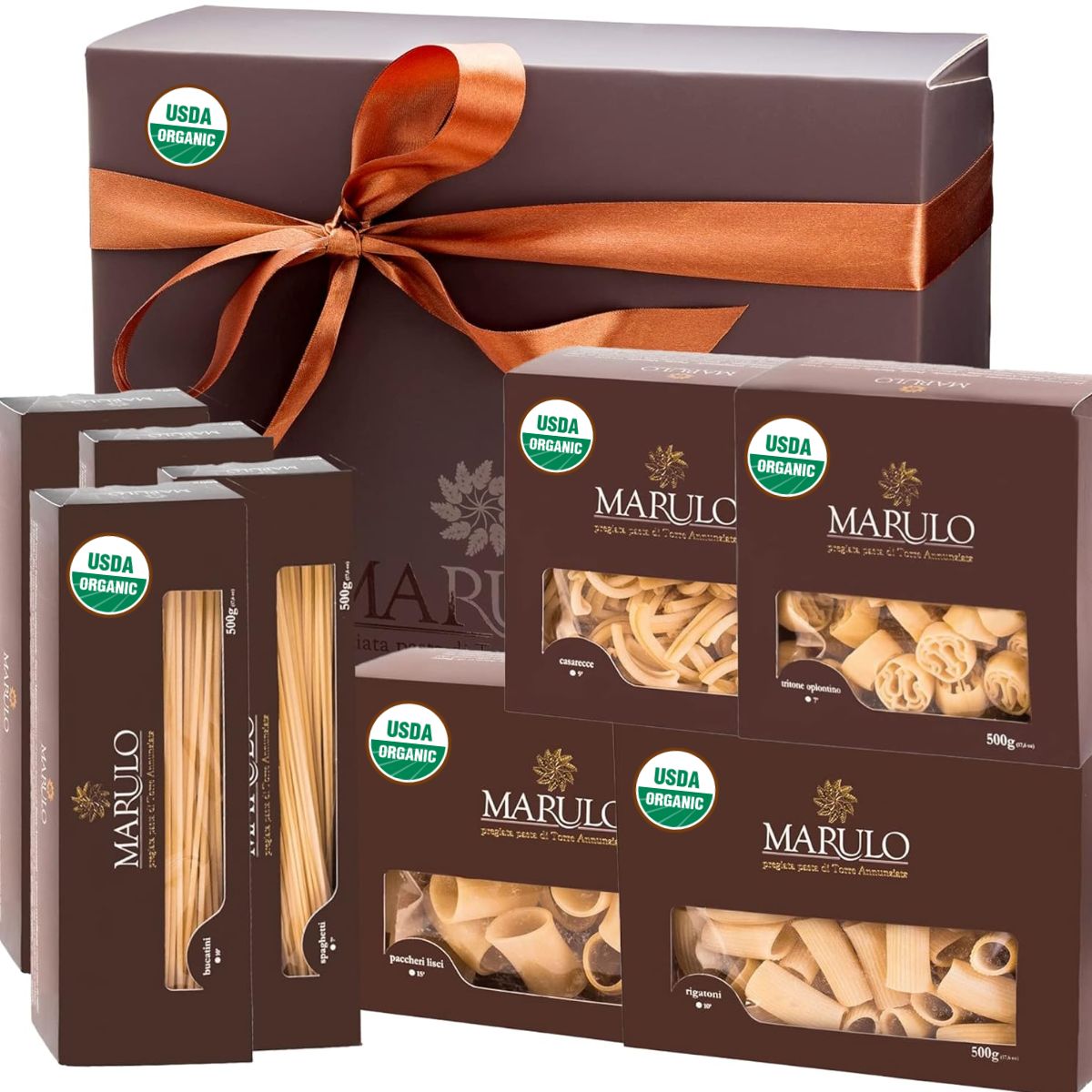 Marulo pasta Gift set boxes with USDA Organic
