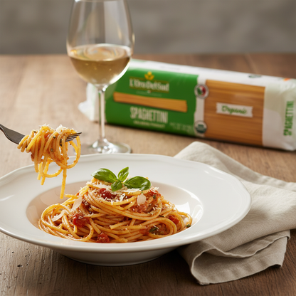 Pasta Dish on a Table