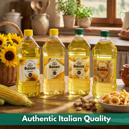 Basso 1904 Italian Peanut Oil – High Smoke Point Frying Oil – 67.6 fl oz (2 L)