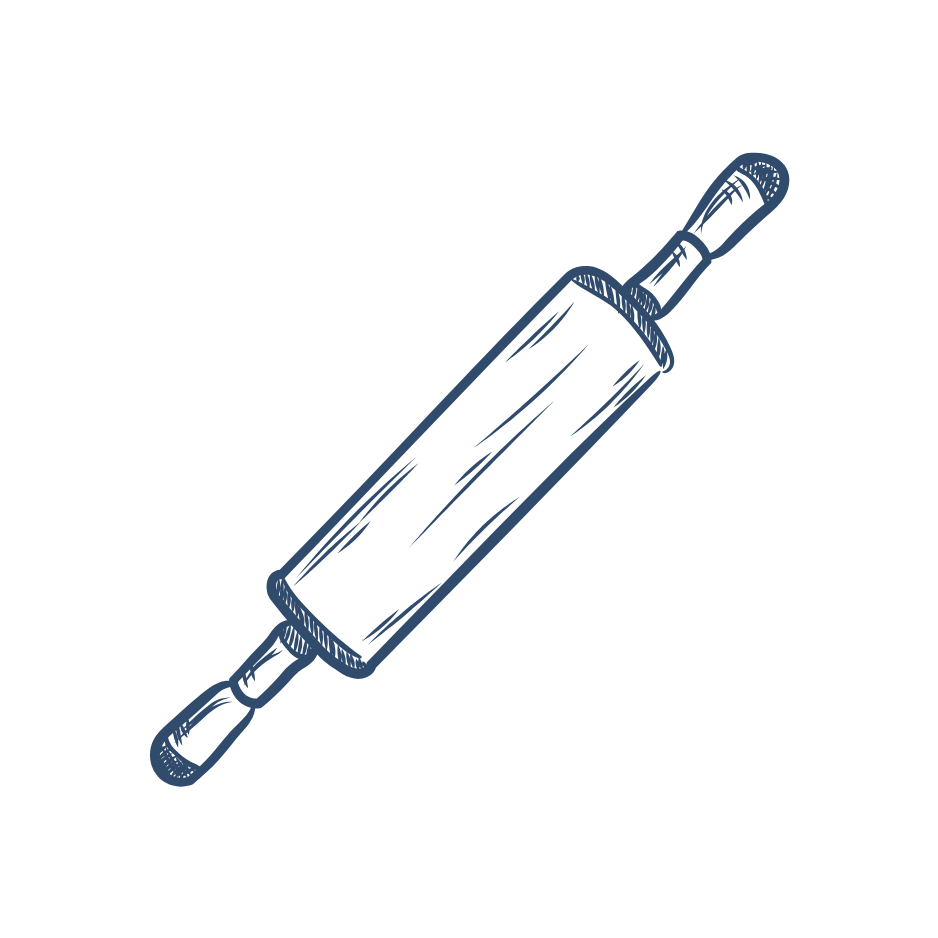 Rolling pin icon representing Polselli’s traditional Italian dough craftsmanship and artisanal baking heritage
