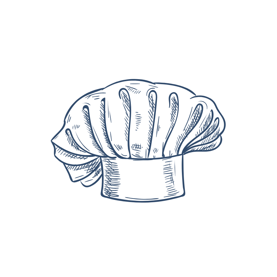 Chef hat icon symbolizing Polselli’s professional-quality Italian flours trusted by chefs and bakers worldwide
